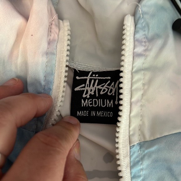 STUSSY Y2K COTTON CANDY TIE DIE ZIP UP WINDBREAKER UNISEX - Picture 10 of 12